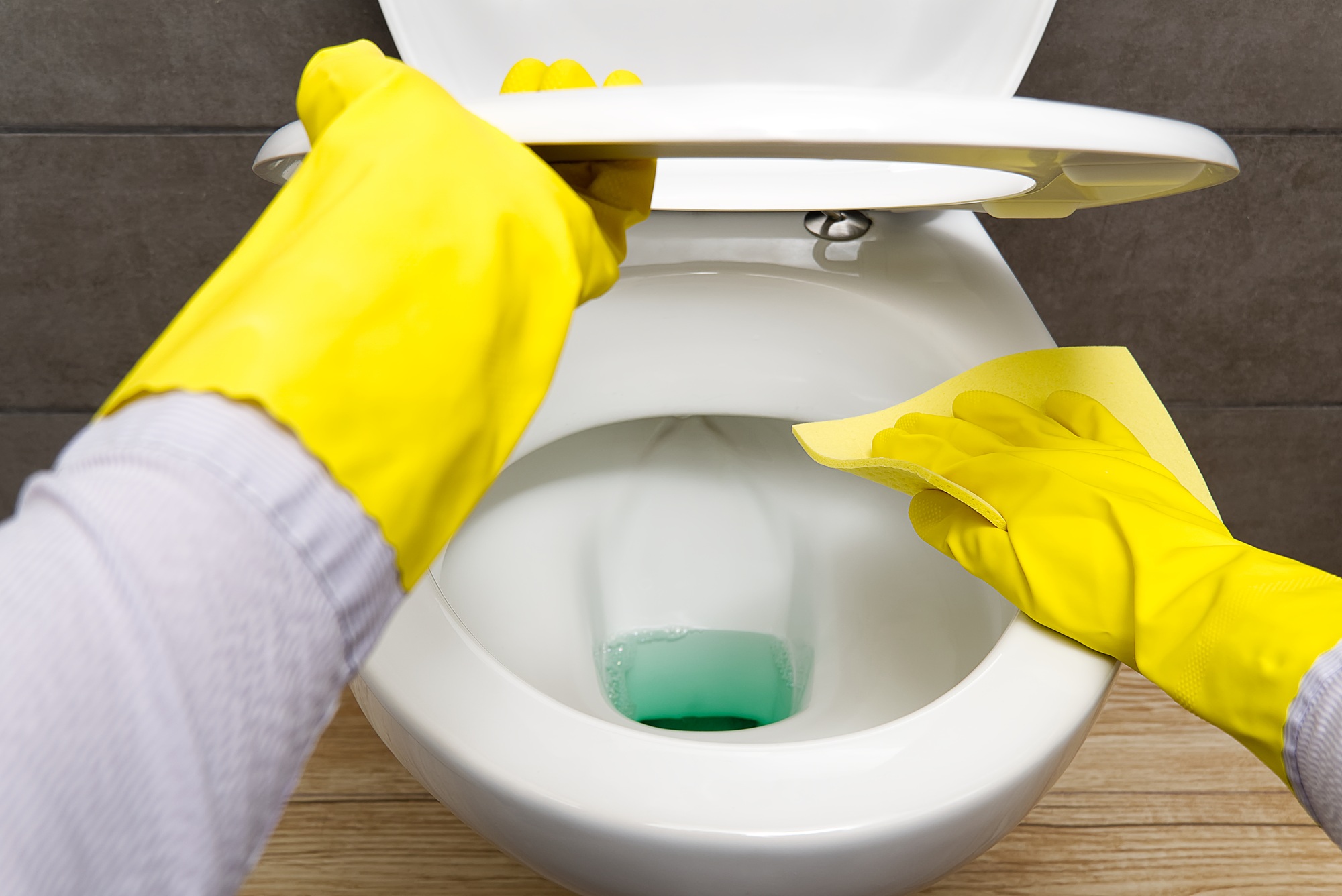 Toilet cleaner on it
