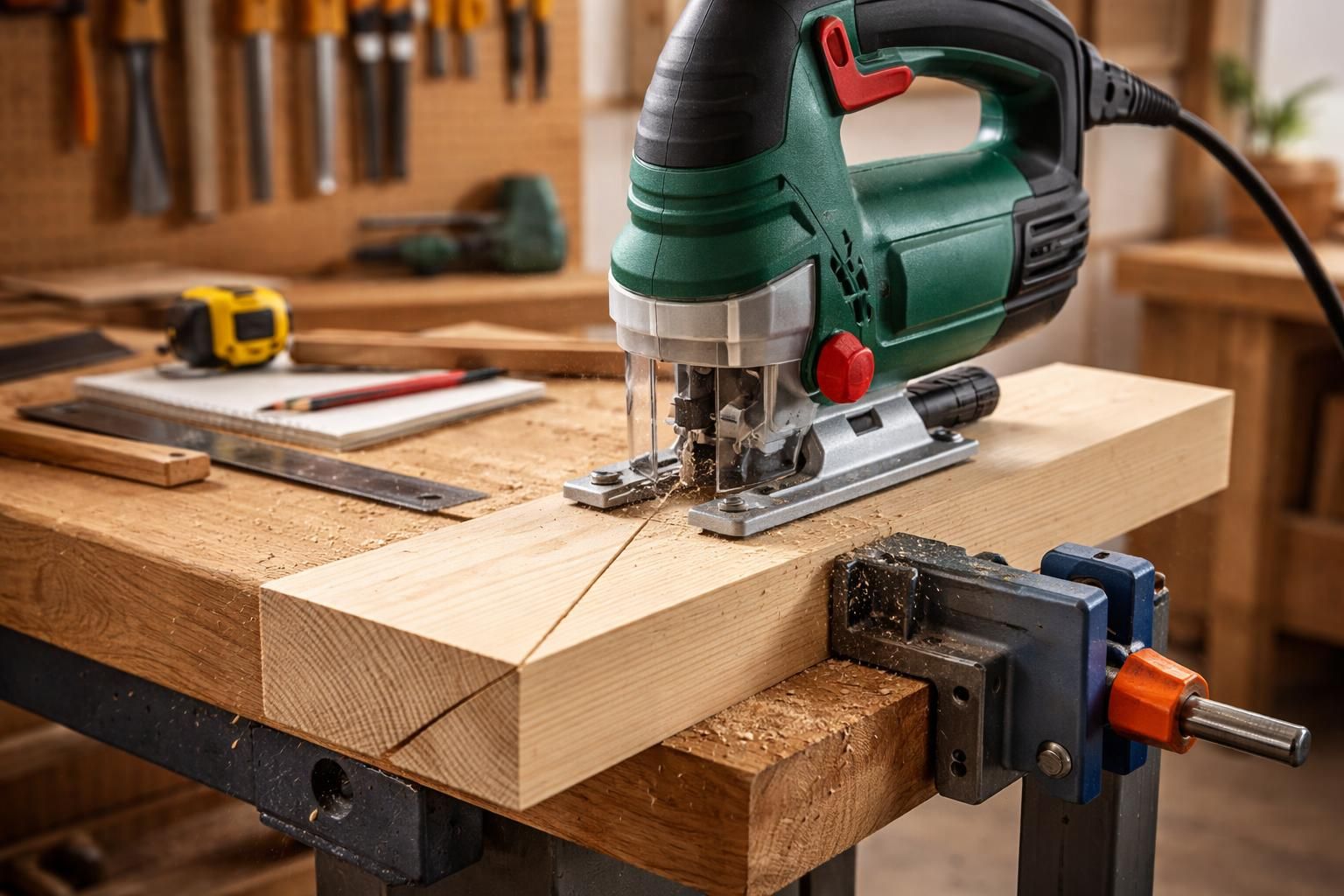 apprenez à maîtriser la coupe à 45 degrés avec une scie sauteuse pour des angles précis et des finitions parfaites dans tous vos projets de bricolage.